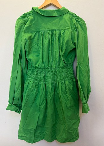 Uzun kollu Yeşil elbise - Görsel 3