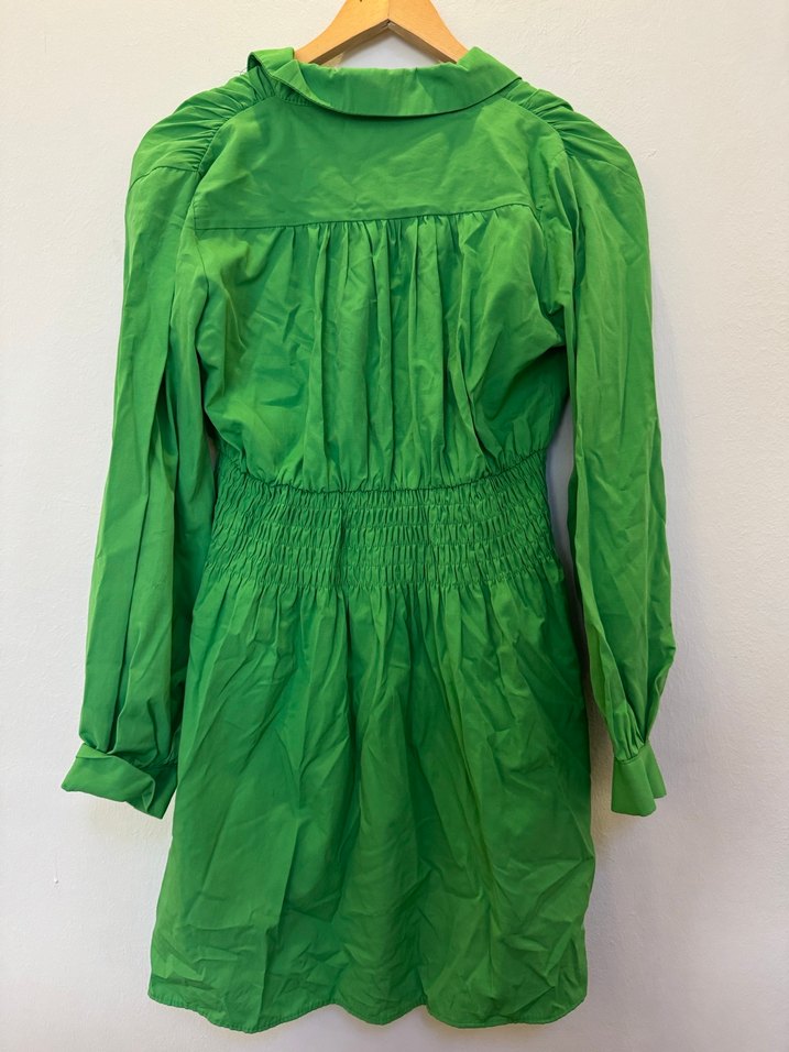 Uzun kollu Yeşil elbise - Görsel 3