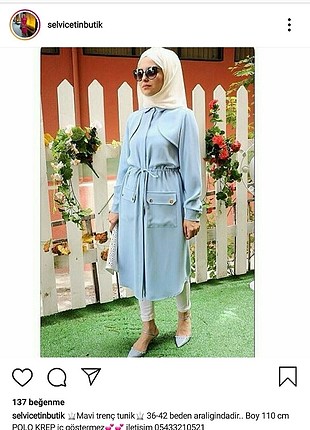 Mavi Krep Tunik