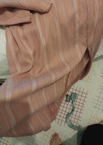 Uzun Bej Kadın Kimono Elbise - Görsel 3