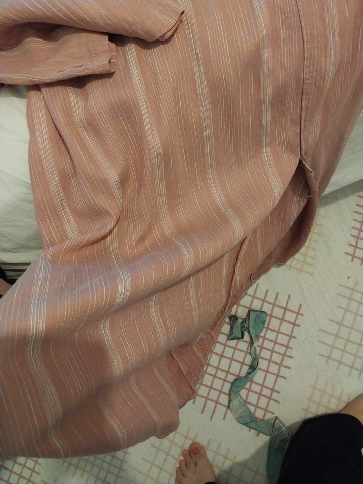 Uzun Bej Kadın Kimono Elbise - Görsel 3