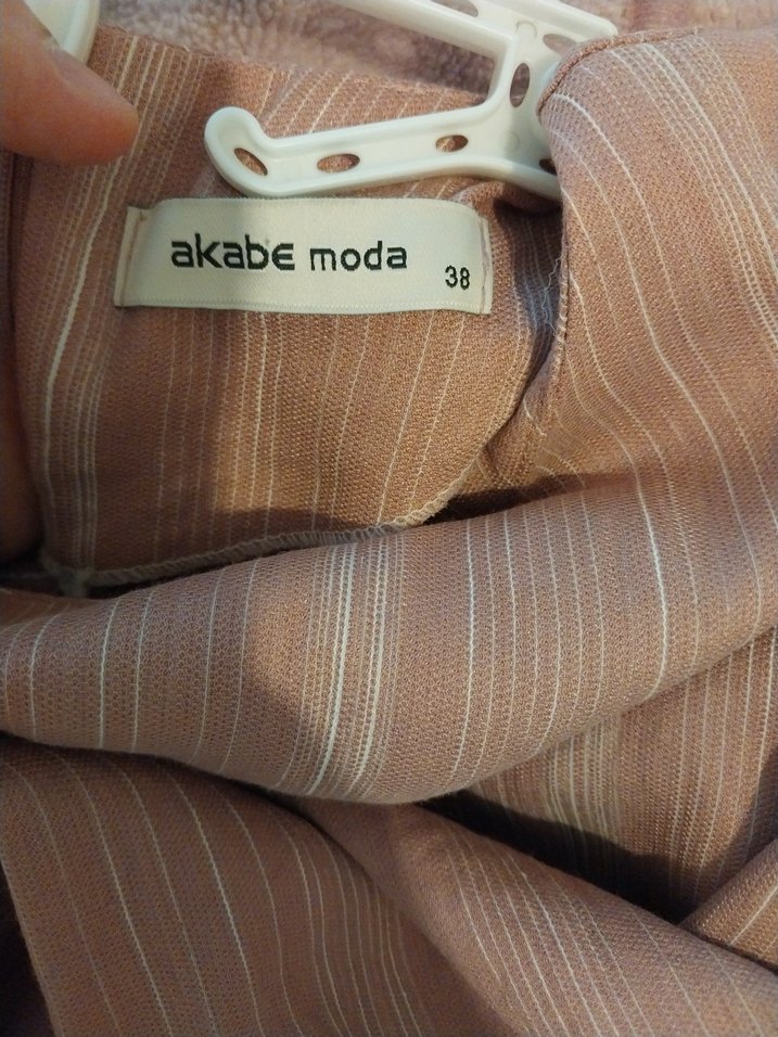 Uzun Bej Kadın Kimono Elbise - Görsel 4