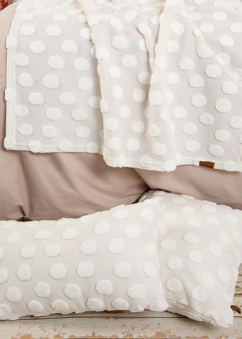 Hamur Nakışlı Bej Yatak Örtüsü Runner Set - Görsel 3