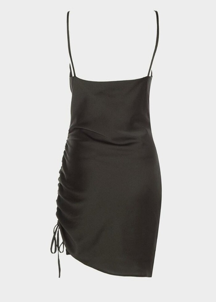 Milla saten elbise - Görsel 5