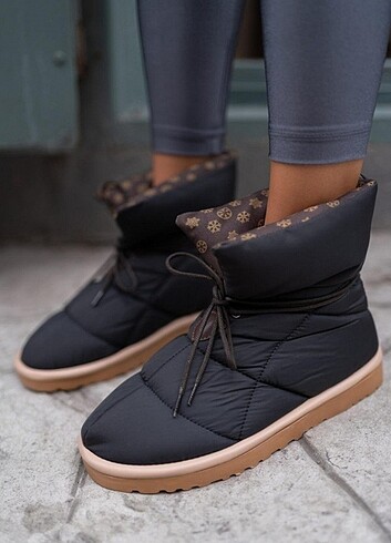 Teemo kadın siyah paraşüt kumaş bot - Görsel 5