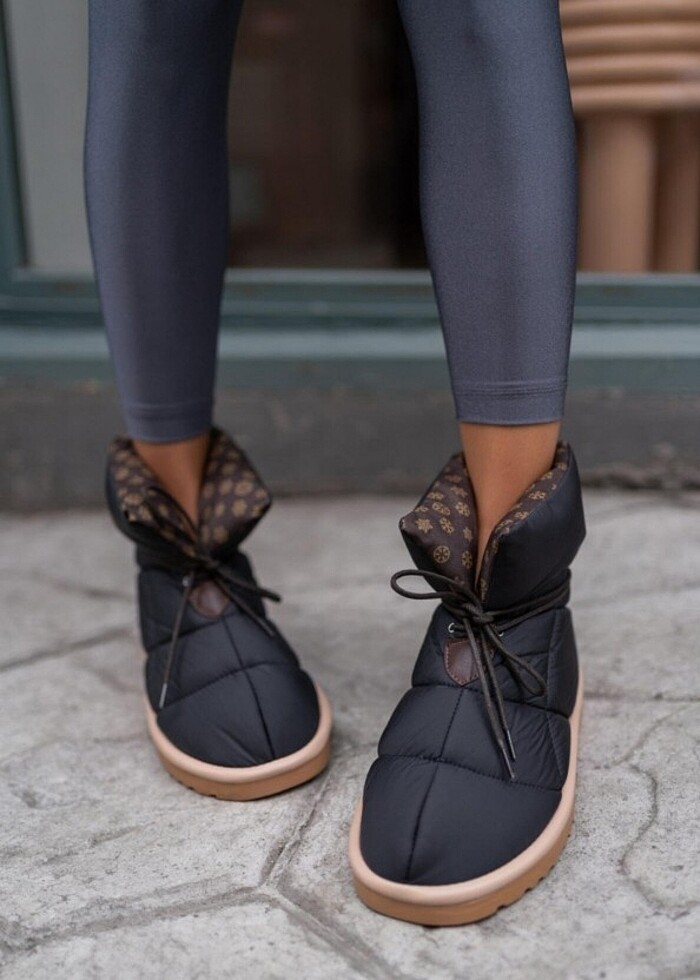 Teemo kadın siyah paraşüt kumaş bot - Görsel 4