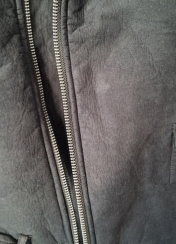 Pull and bear sert kalıplı biker kaban - Görsel 10