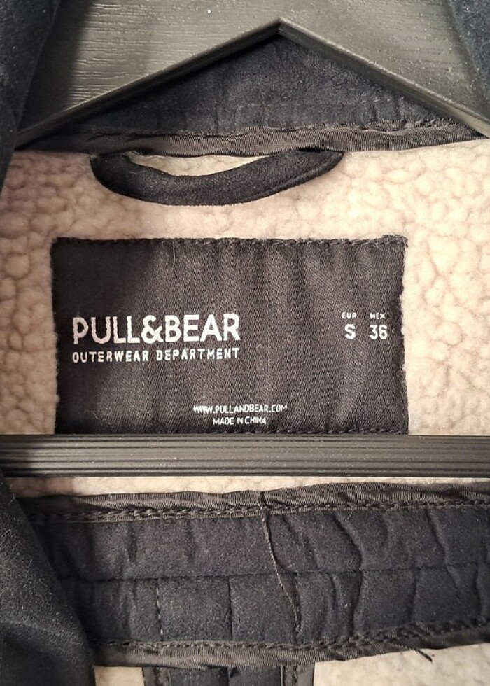 Pull and bear sert kalıplı biker kaban - Görsel 3