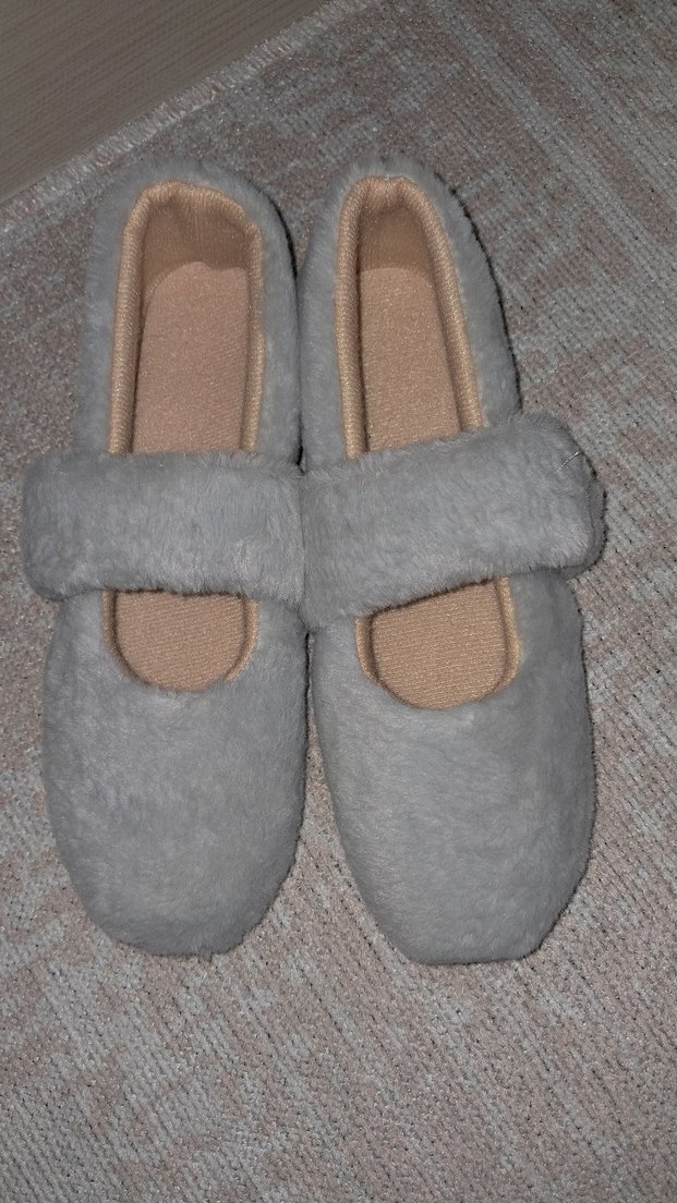 Gri Sıcak Kürklü Ev Babeti - Görsel 2