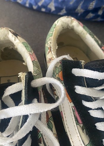 37 Beden çeşitli Renk Vans Çok Renkli Desenli Dolgu Topuklu Bağcıklı Spor Ayakkabı