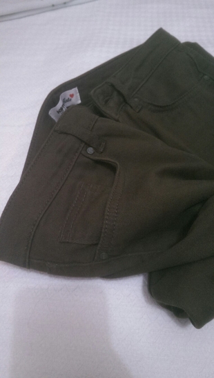 askeri yeşil koton pantalon