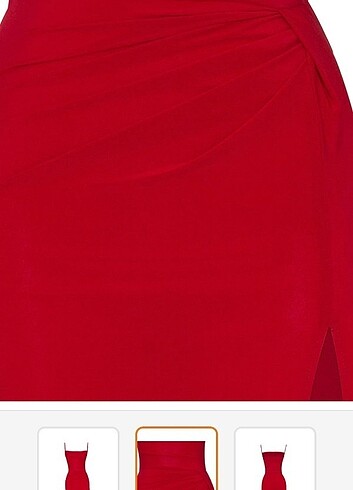Trendyol & Milla Kırmızı Yırtmaçlı Elbise 