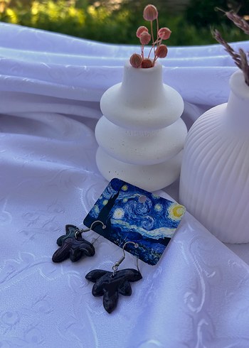 Bohem Mini Polimer kil yeşil Küpe