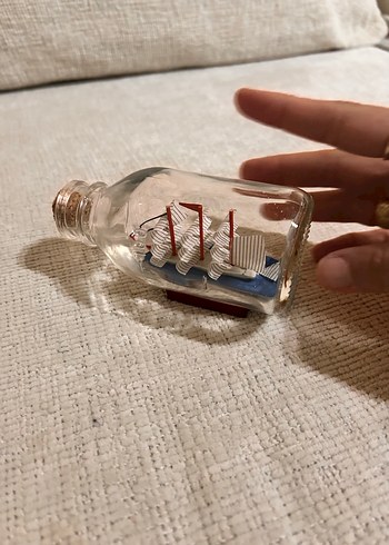 Renkli Gemili Cam Şişe Dekor - Görsel 4