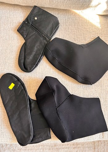 Erkek Siyah Biker Tarzı Bot - Görsel 2