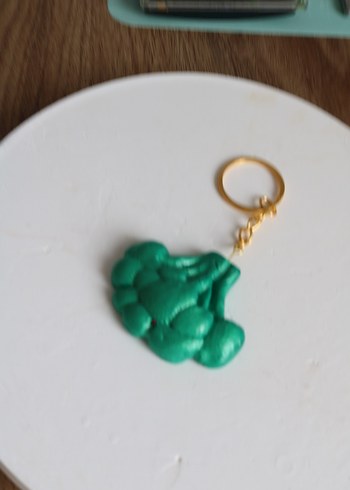 Püsküllü Turkuaz Kadın Anahtarlık - Görsel 4