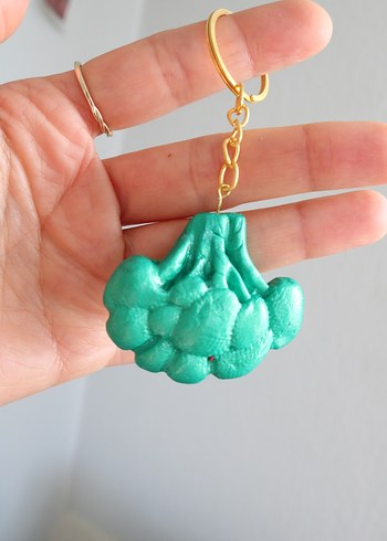 Püsküllü Turkuaz Kadın Anahtarlık - Görsel 2