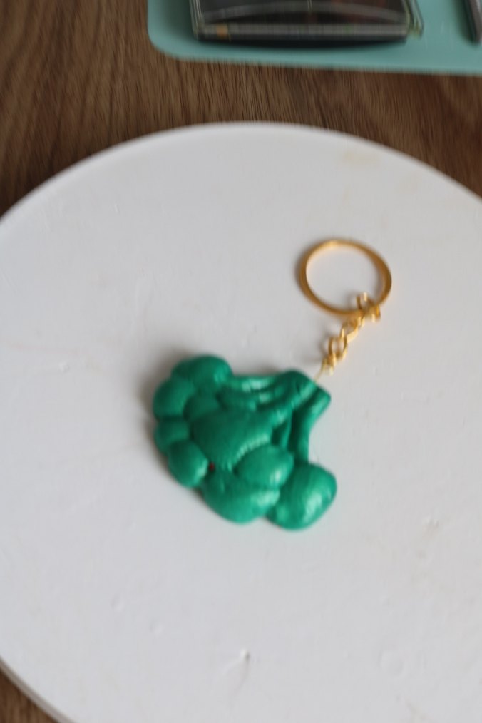 Püsküllü Turkuaz Kadın Anahtarlık - Görsel 4