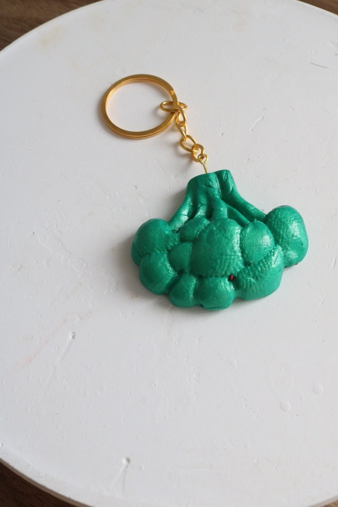 Püsküllü Turkuaz Kadın Anahtarlık - Görsel 5