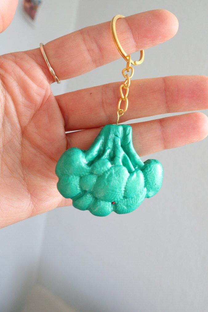 Püsküllü Turkuaz Kadın Anahtarlık - Görsel 2