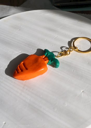 Turuncu Püsküllü Kadın Anahtarlık - Görsel 3