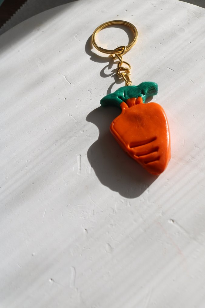 Turuncu Püsküllü Kadın Anahtarlık - Görsel 2