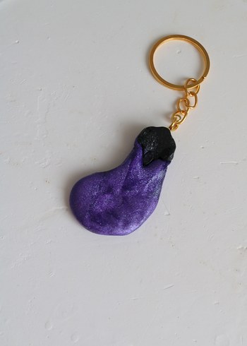 Mor Püsküllü Gotik Anahtarlık - Görsel 2