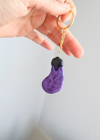 Mor Püsküllü Gotik Anahtarlık - Görsel 5