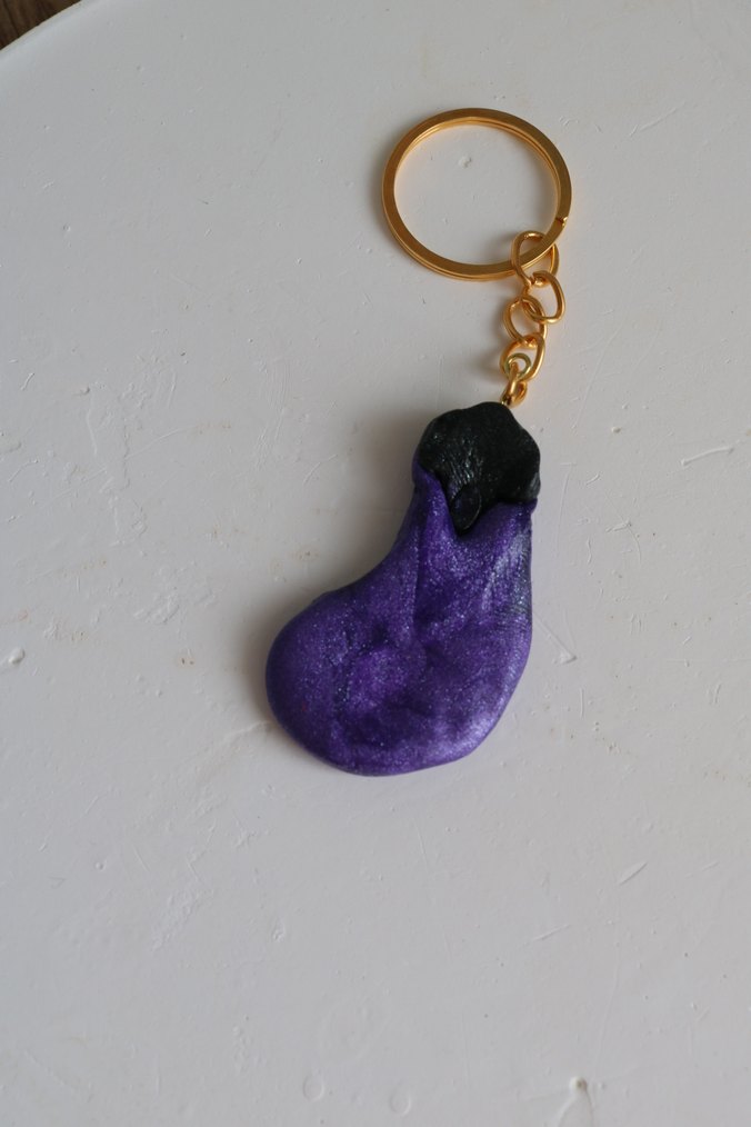 Mor Püsküllü Gotik Anahtarlık - Görsel 4