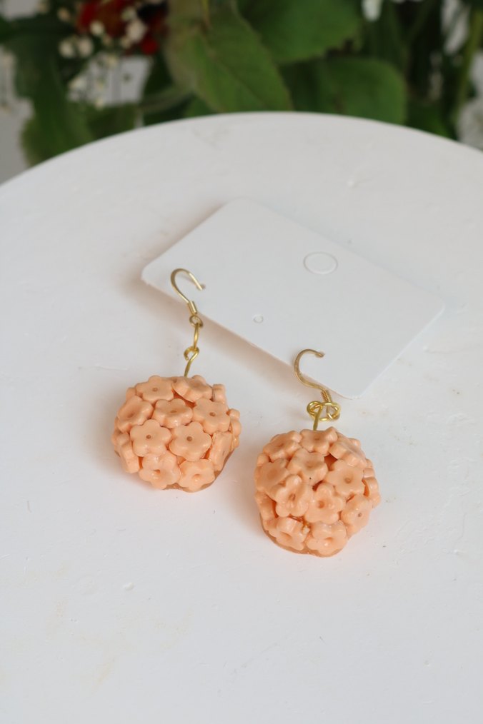 Renkli Boncuklu Mini Bohem Küpe - Görsel 2