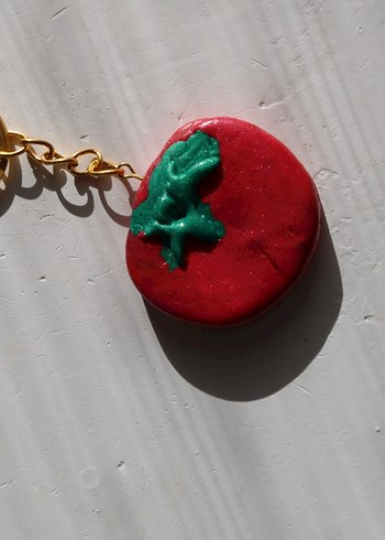 Zincir Detaylı Renkli Kadın Anahtarlık - Görsel 3