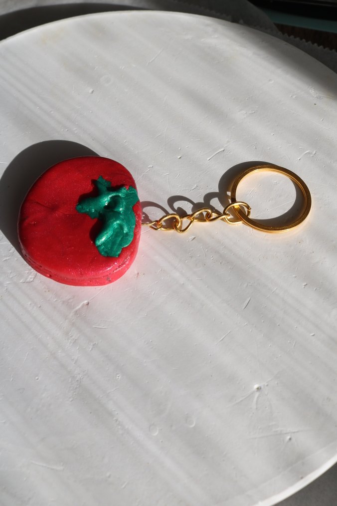 Zincir Detaylı Renkli Kadın Anahtarlık - Görsel 4