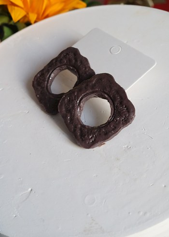 Kahverengi Vintage Erkek Küpeler - Görsel 6