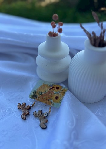Diğer Mini Desenli Polimer kil Küpe