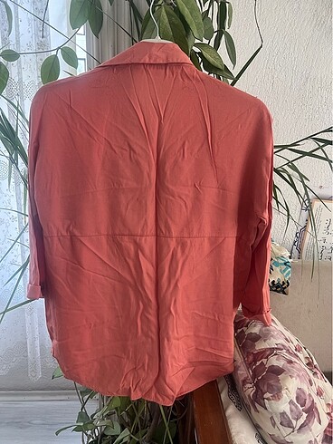 Diğer Somon rengi oversize gömlek