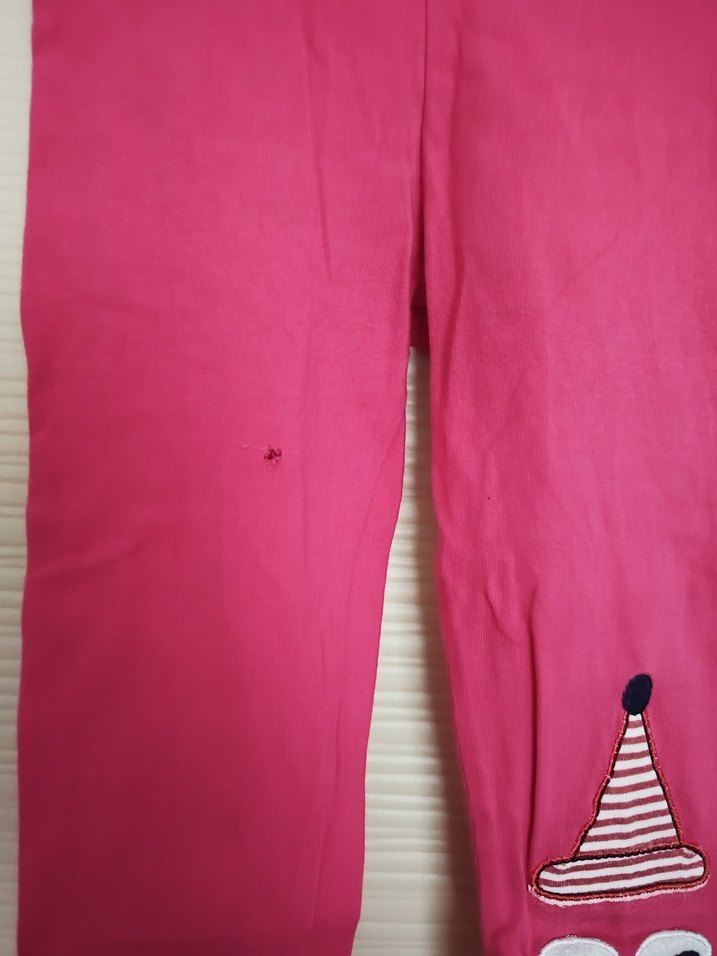 Kız Çocuk Pamuklu Pembe Tayt - Görsel 2