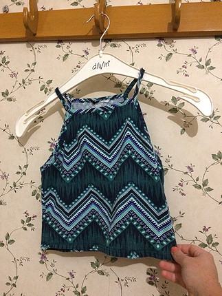 American Retro Halter yaka mini üst 