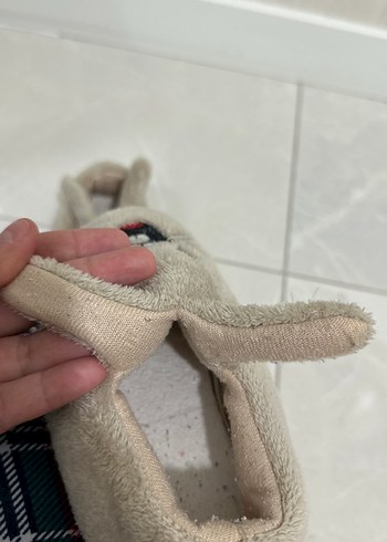 27 Beden Kız Çocuk Gri Kürklü Sıcak Terlik