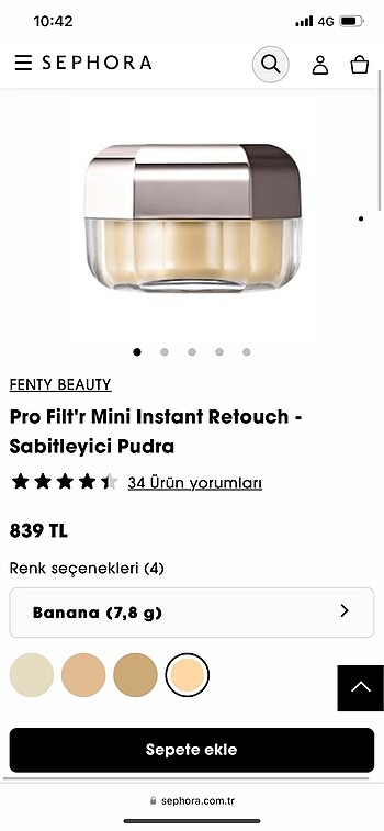 Beden Renk Fenty Beauty Pro Filt'r Mini Instant Retouch - Sabitleyici Pudra