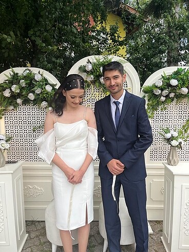 38 Beden beyaz Renk Abiye elbise