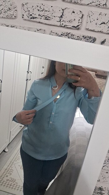 Saten gömlek  - Görsel 3