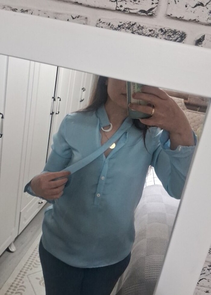 Saten gömlek  - Görsel 3