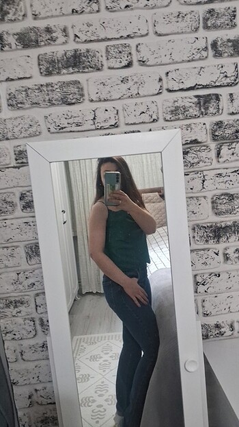 Askili saten bluz - Görsel 3