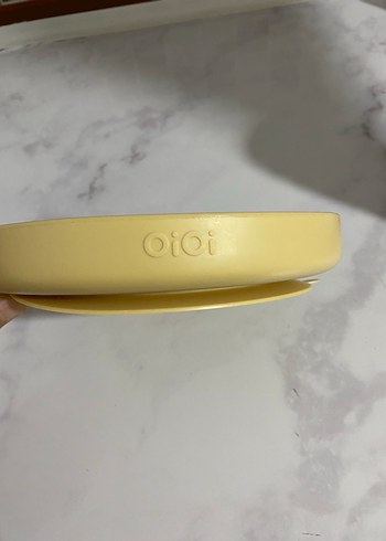 OiOi Bölmeli Sarı Çocuk Tabak Seti