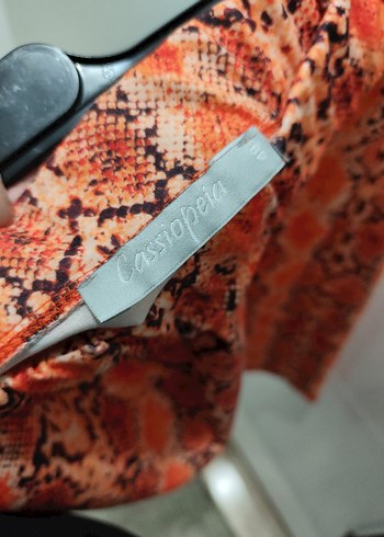 Renkli Yılan Desenli Midi Etek - Görsel 4