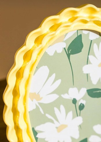  Beden sarı Renk ÇERÇEVE #cerceve.Pastel Sarı Dekoratif Oval Çerçeve