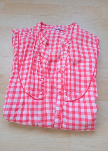 15-16 YAŞ LCW GÖMLEK #gömlek#lcw#Pembe Kareli Uzun Kollu  Gömlek - Görsel 8