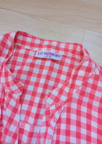 15-16 YAŞ LCW GÖMLEK #gömlek#lcw#Pembe Kareli Uzun Kollu  Gömlek - Görsel 2