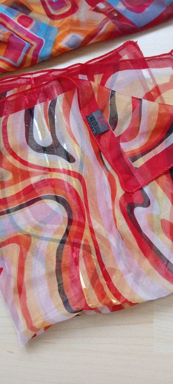 FULAR#fular(ADET FİYATI)#Şeffaf, Renkli Kadın Fular - Görsel 2