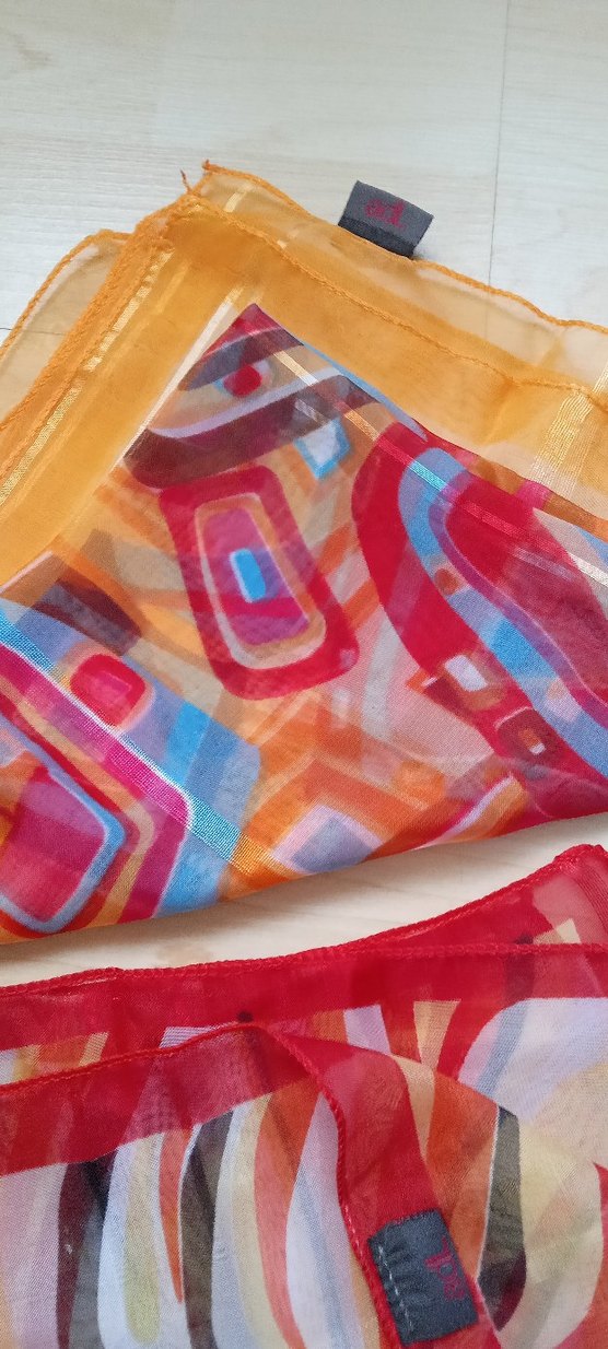 FULAR#fular(ADET FİYATI)#Şeffaf, Renkli Kadın Fular - Görsel 3